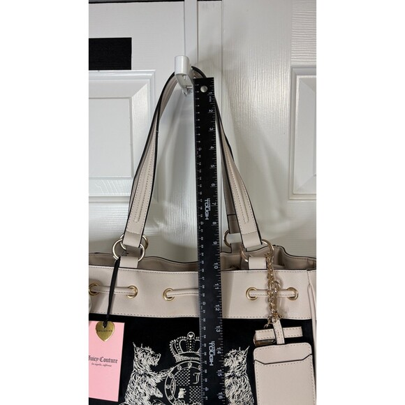 Juicy Couture Classic Scottie Dogs Tote Bag Liquorice/Crystal HTF Viral - Picture 15 of 16
